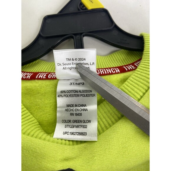 Dr. Seuss The Grinch Long Sleeve Sweatshirt Pants 2pc Set Outfit Boys Girls 3T - Picture 5 of 11